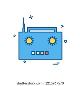 Radio icon design vector
