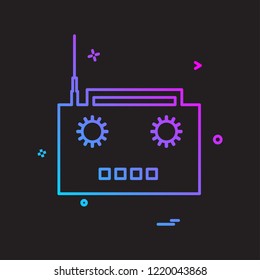 Radio icon design vector