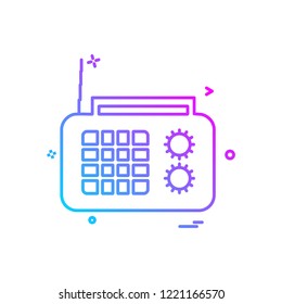 Radio icon design vector