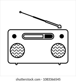Radio Icon Design Vector Art Illustration