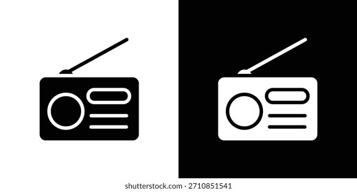 Colección de Vector de diseño de iconos de radio.