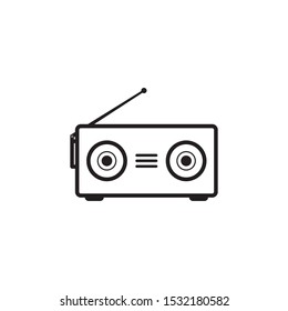 diseño de icono de radio. logotipo de ilustración vectorial