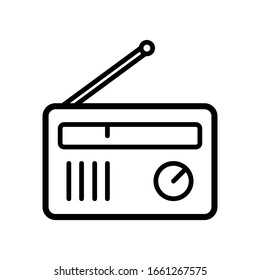 plantilla vectorial de diseño de icono de radio