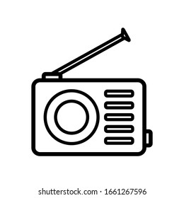 plantilla vectorial de diseño de icono de radio