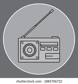 radio icon design vector template. eps 10