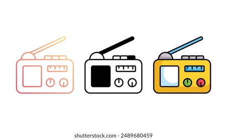Radio icon design with white background stock illustration