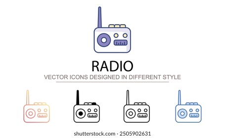 Radio icon design with white background stock illustration