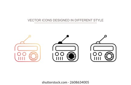 Radio icon design with white background stock illustration