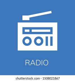  Radio icon. Editable  Radio icon for web or mobile.