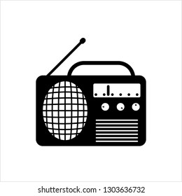 Radio Icon, Electronic Device Vector Art Illustration