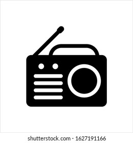 Radio Icon, Electronic Device Vector Art Illustration