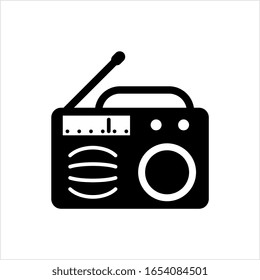 Radio Icon, Electronic Device Vector Art Illustration