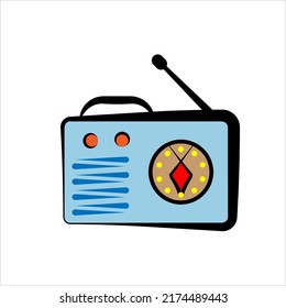 Radio Icon, Electronic Device Vector Art Illustration