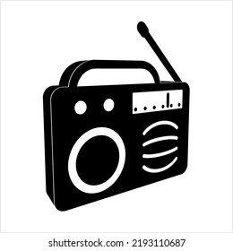 Radio Icon, Electronic Device Vector Art Illustration