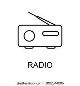 radio icon. Element of simple music icon for mobile concept and web apps. Thin line radio icon can be used for web and mobile on white background