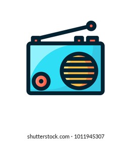 radio icon filled outline 