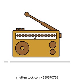 Radio icon filled vector
