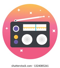 Radio icon i flat design 