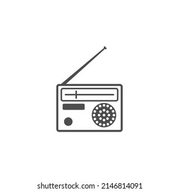 Radio icon flat design illustration template vector