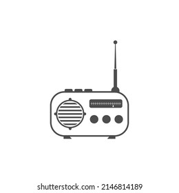 Radio icon flat design illustration template vector