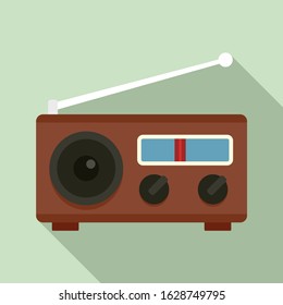 Radio icon. Flat illustration of radio vector icon for web design