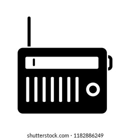 Radio icon flat style 