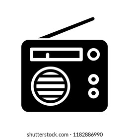 Radio icon flat style 
