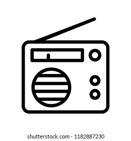 Radio icon flat style 
