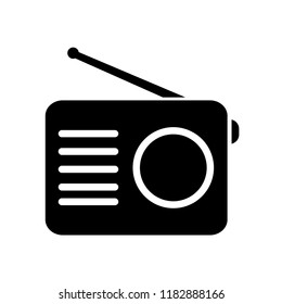 Radio icon flat style 