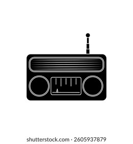 Radio icon flat style isolated. Vector