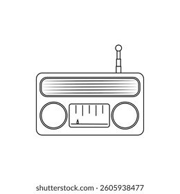 Radio icon flat style isolated. Vector