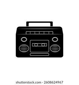 Radio icon flat style isolated. Vector