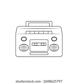 Radio icon flat style isolated. Vector