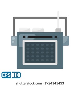 Radio Icon In Flat Style Isolation On White Background. EPS 10