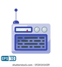 Radio Icon In Flat Style Isolation On White Background. EPS 10