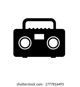 radio icon flat vector design 