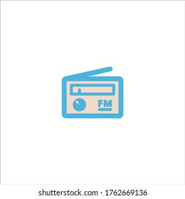 radio icon flat vector logo design trendy illustration signage symbol graphic simple
