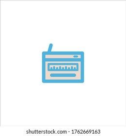 radio icon flat vector logo design trendy illustration signage symbol graphic simple