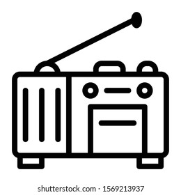 radio icon glyph vector design 