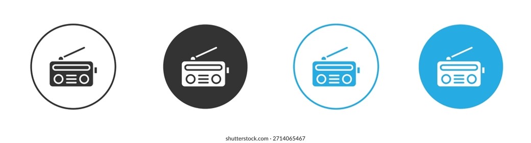 Icono de radio. Plantilla de diseño de iconos gráficos