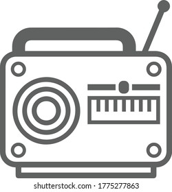 Radio Icon / Gray Vector Graphics