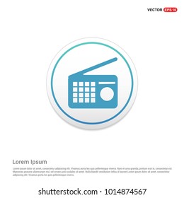 Radio icon Hexa White Background icon template