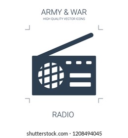 radio icon. high quality filled radio icon on white background. from war collection flat trendy vector radio symbol. use for web and mobile