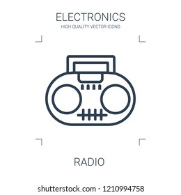 radio icon. high quality line radio icon on white background. from electronics collection flat trendy vector radio symbol. use for web and mobile