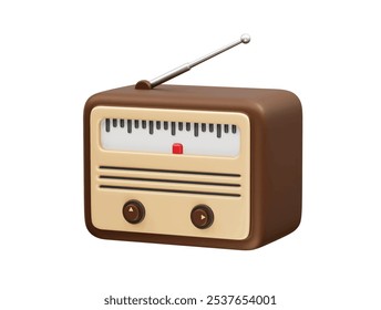 Radio icon illustration 3d render