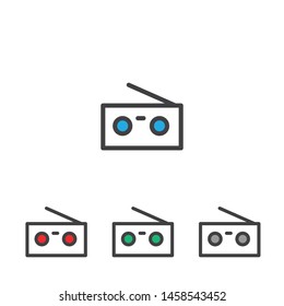 radio icon, illustration design vector template
