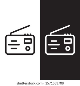 Radio icon illustration isolated vector sign symbol