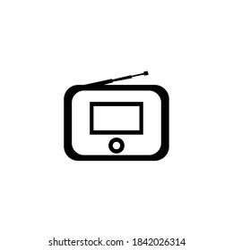 Radio icon, radio illustration- Vector retro radio