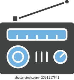 Imagen del icono de radio. Adecuado para aplicaciones móviles.