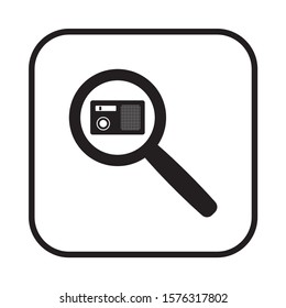 Radio icon, isolated. Flat  design.  